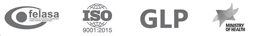 ISO 9001, GLP and industry certification logos